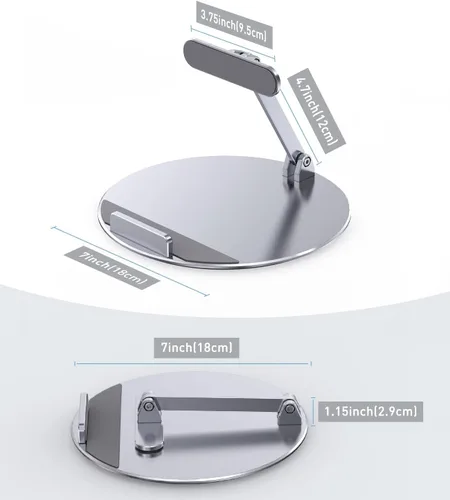 Miniatura 7 de Almoz Echo Show - Soporte giratorio e inclinable de 15, de aluminio Echo 15 con base giratoria de 360 grados, ángulo de visión ajustable, soporte