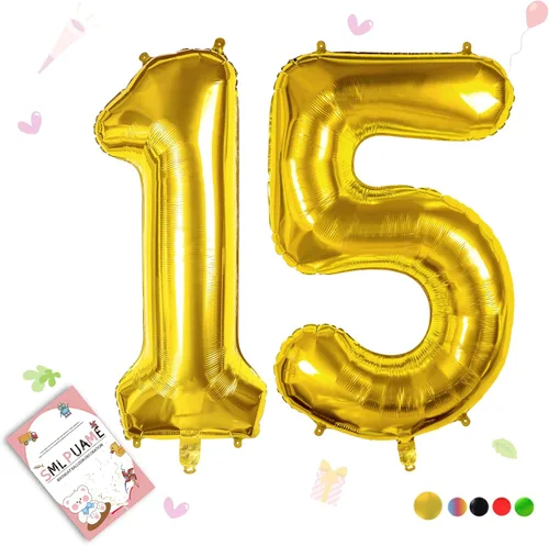 Miniatura 77 de Globos de números de 40 pulgadas del 0 al 9 dorados grandes del número 0, globos digitales para suministros de decoración de celebración de fiesta