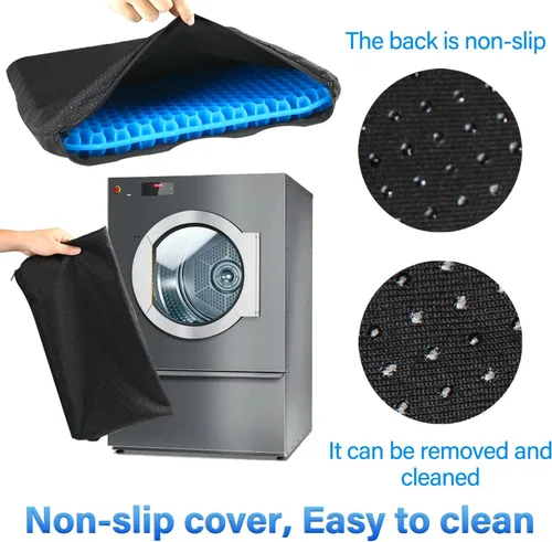 Miniatura 7 de EVEME Cojín de asiento de gel para sentarse durante mucho tiempo con funda antideslizante, cojín de asiento refrescante, diseño de panal