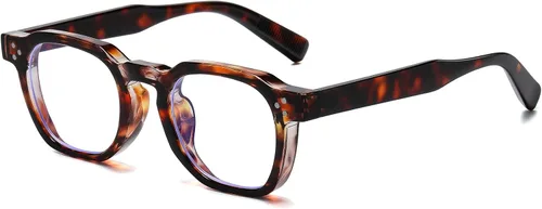 Miniatura 10 de AIEYEZO Lentes retro de luz azul para hombres y mujeres, anteojos cuadrados con marco grueso, gafas de computadora vintage de moda
