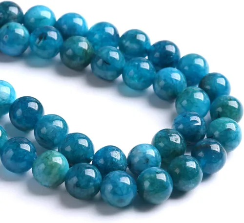 Miniatura 9 de 4MM 86 piezas cuentas sueltas de calcedonia azul aguamarina para hacer joyas, pulseras, collares Aguamarina azul