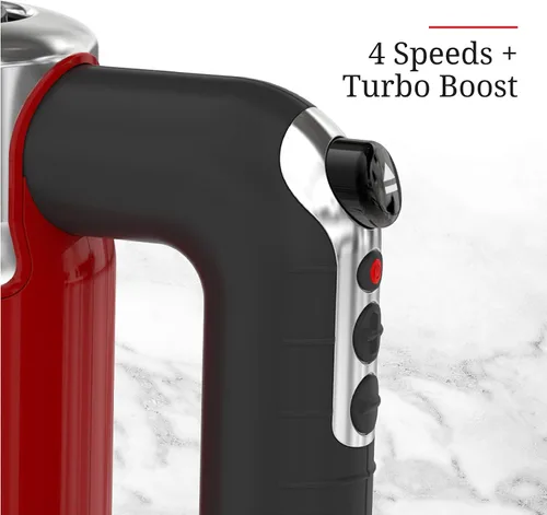 Miniatura 2 de Remington Russell Hobbs MX3100RDR - Batidora de mano estilo retro, 4 velocidades + Turbo Boost, color rojo