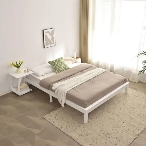 Miniatura 11 de Woodpeckers Furniture And Mattress Stella - Marco de cama con plataforma de madera de pino macizo (negro, tamaño Queen (estándar de EE. UU.))