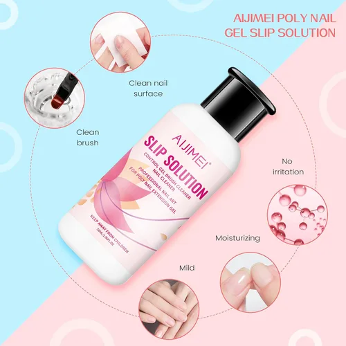 Miniatura 3 de Juego de soluciones deslizantes de uñas de 2.0 fl oz/2fl.oz Solución deslizante para uñas de gel de polietileno, extensión de uñas, solución