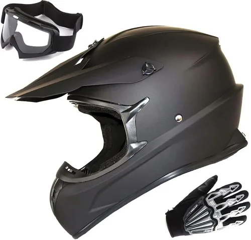 Miniatura 19 de 1Storm - Casco de motocross para adultos BMX MX ATV Dirt Bike Downhill Mountain Bike estilo Monster Shark Racing HKY_SC09S