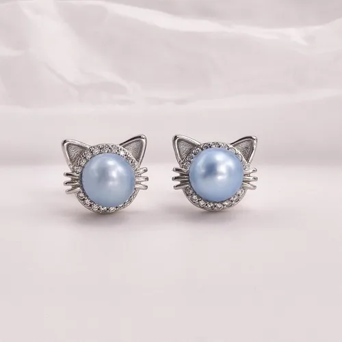 Miniatura 7 de Aretes de perlas de Mickey para mujer, plata de ley S925 y circón, perlas cultivadas de agua dulce, regalos de joyería de Mickey Mouse para mamá