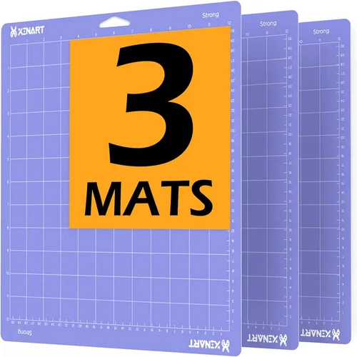 Miniatura 10 de Xinart Alfombrillas de corte para Cricut Maker 3/Maker/Explore Air 2/Air/One (agarre ligero + agarre estándar, 12 x 12 pulgadas) Alfombrillas