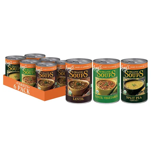 Miniatura 28 de Sopa Amy's, vegana, sin gluten, orgánica de verduras italianas rústicas (champiñones, arroz integral y frijoles) 14 oz (paquete de 12)