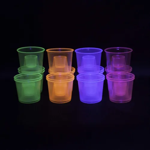 Miniatura 5 de Party Essentials Copas de bombardero de plástico, vasos Jager Bomb Shot, 4 onzas, neón surtido, 50