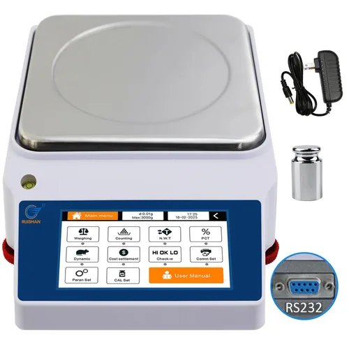 Miniatura 12 de Báscula Científica de Precisión de Laboratorio RUISHAN 1000g x 0.01g g/lb/oz/ct Escala de 0.01 Gramo, Báscula de Laboratorio, Báscula