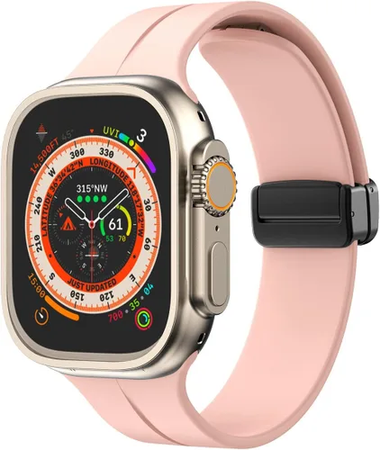 Miniatura 34 de Banda magnética compatible con Apple Watch de 38mm 40mm 41mm 42mm 44mm 45mm 46mm 49mm, mujeres y hombres, correa deportiva de silicona compatible