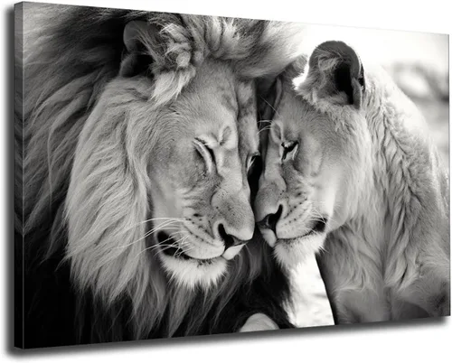 Miniatura 11 de Lienzo de caballo para pared, diseño de animales en blanco y negro, pintura de caballos para pareja, arte enmarcado para sala de estar, dormitorio