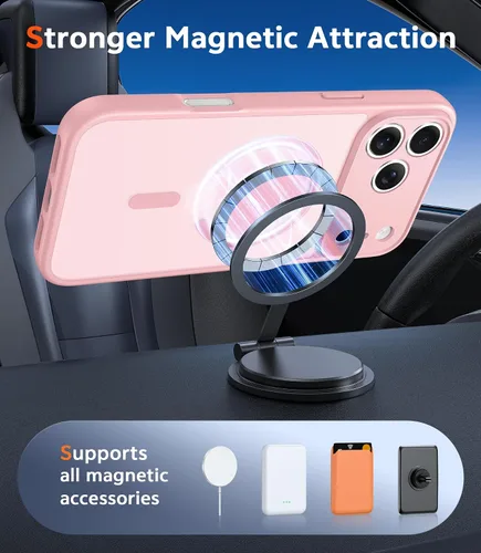 Miniatura 557 de FNTCASE Funda para iPhone 13 Pro-Max: Fundas magnéticas transparentes compatibles con Magsafe Slim anti amarillamiento protección contra caídas