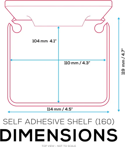 Miniatura 3 de BRAINWAVZ Estante de montaje en pared sin taladros para cámaras de seguridad, monitores de bebé, altavoces y más, soporte universal, fuerte