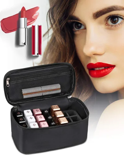 Miniatura 6 de Bolsa organizadora de lápiz labial, estuche para bálsamo labial, bolsa para lápiz labial, bolsa de maquillaje para artistas, bolsa de cosméticos