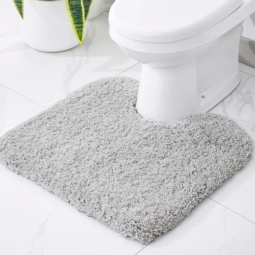 Miniatura 36 de Disolla Alfombras pequeñas para baño 17x24 antideslizante, alfombra de baño blanca esponjosa para el suelo del baño, lavable a máquina, alfombra