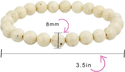 Miniatura 8 de Bling Jewelry Juego de 3 pulseras elásticas unisex apilables con cuentas redondas de 0.315 pulgadas para mujeres, adolescentes y hombres, multihebra