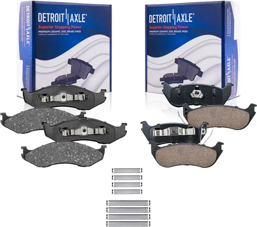 Miniatura 10 de Detroit Axle - Kit de freno delantero para Dodge Ram 1500 Durango Dakota Chrysler Aspen Dakota Driver Side Disco Freno Pinza de freno de cerámica