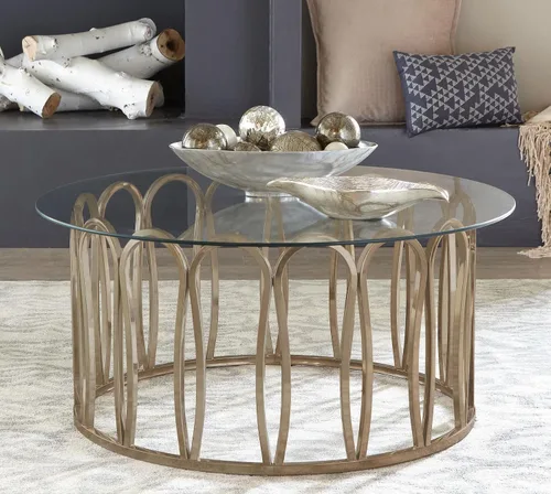 Miniatura 2 de Coaster Home Furnishings Hemett - Mesa de centro cromada, color chocolate