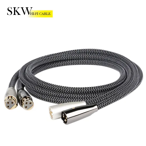 Miniatura 2 de SKW Cable de micrófono XLR macho a hembra de alta gama WG Serie A Par de cable de micrófono de 3 pines de 9.8 pies/3M (2 cables)