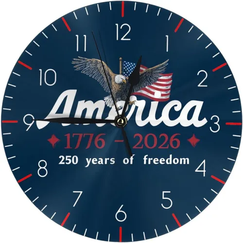 Miniatura 24 de Reloj de pared redondo tribal étnico teñido anudado, silencioso, sin tictac, relojes decorativos de cuarzo a pilas, relojes de escritorio Teñido