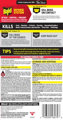 Miniatura 11 de Raid Ant & Roach Killer Spray para insectos enumerados, sigue matando durante semanas, aroma a limón, 17.5 onzas