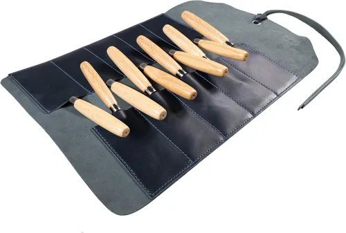 Miniatura 4 de Hide & Drink, Bolsa enrollable rústica pequeña para herramientas (10 ranuras), bolsa de mano portátil, almacenamiento de taller, organizador