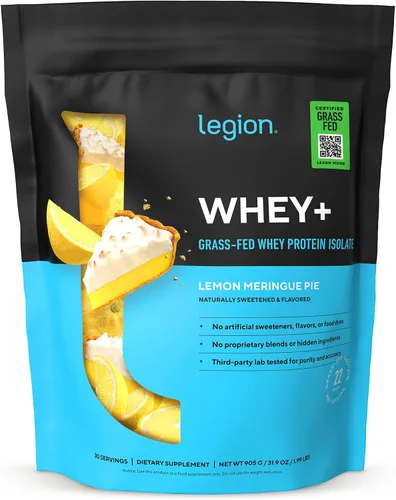 Miniatura 25 de LEGION Whey+ Proteína de Suero Aislado de Vacas Alimentadas con Pasto - Polvo de Proteína de Suero Aislado Bajo en Calorías, Sin OMG, Sin Azúcar