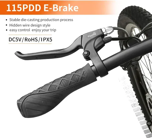 Miniatura 5 de Maneta de freno para bicicleta eléctrica WUXING 115PDD, empuñaduras de freno para bicicleta eléctrica o scooter E, accesorios de bicicleta eléctrica