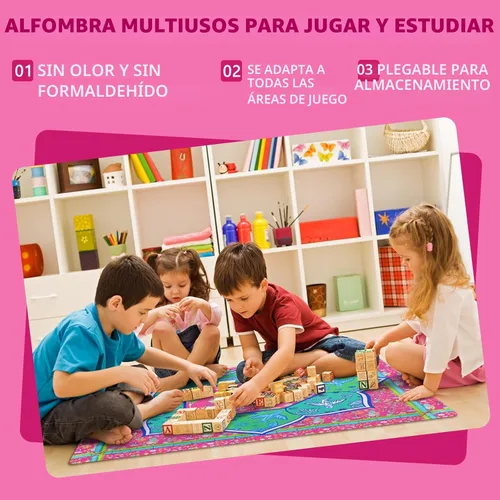 Miniatura 8 de Alfombrilla Mahjong con bolsa de transporte y 3 dados, 31.5 x 31.5 pulgadas, cubierta de mesa Mahjong con reducción de ruido, alfombrilla de juego
