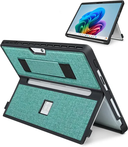 Miniatura 15 de Funda para Microsoft Surface Pro 11/10/9/8 de 13 pulgadas, con cubierta de stent y correa de mano, todo en uno a prueba de golpes, funda resistente