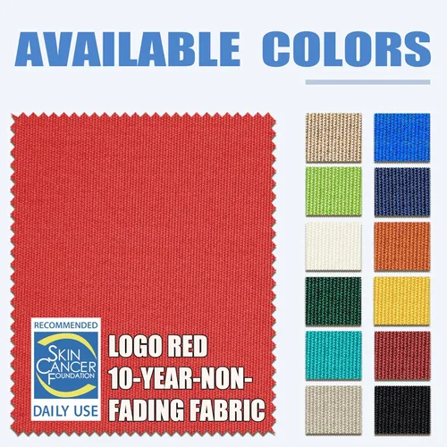 Miniatura 4 de EliteShade USA - sombrilla de 9 pies para patio, sombrilla de mesa para exteriores con ventilación, no se decolora durante 10 años, Logo Rojo