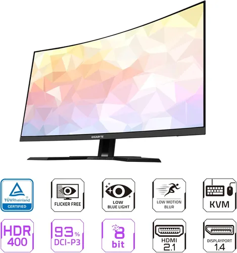 Miniatura 2 de GIGABYTE M32UC Monitor curvo de juego de 32" 144Hz (160Hz OC) 4K UHD, SS VA, pantalla de 3840x2160, tiempo de respuesta de 1ms (MPRT), 1 DisplayPort