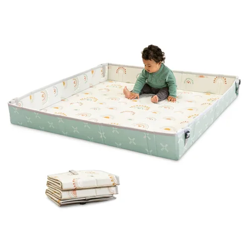 Miniatura 8 de Infantino Alfombra de Espuma Suave Plegable, Alfombra de Juego para Bebés para Tiempo de Barriga y Juego en el Piso, Liviana, Fácil de Almacenar
