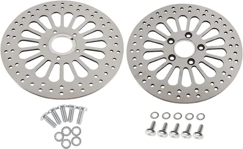 SHARKROAD 1 rotor delantero y 1 rotor trasero de 11.5 pulgadas para Harley Davidson Touring Sportster Softail Dyna Rotor Actualización del sistema