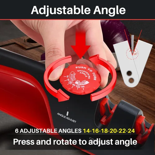 Miniatura 4 de Afilador de cuchillos de cocina 4 en 1 ajustable de 14° a 24°, ayuda a reparar, restaurar y pulir cuchillas el mejor afilador de cuchillos de cocina