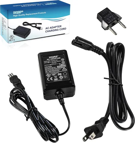 HQRP Cargador de fuente de alimentación de 8.4 V 1.5 A – Sustituye a Sony AC-L10A AC-L15 AC-L100 – Cable estadounidense + adaptador de enchufe