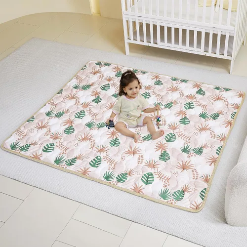 Miniatura 16 de Viviland Alfombrillas para bebé, 50 x 50 pulgadas, tapete acolchado grueso para bebés y niños pequeños, antideslizante y lavable a máquina, números