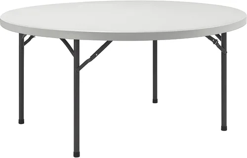 Miniatura 4 de Lorell Mesa de banquete, 48 x 48 x 29-1/4 pulgadas, platino