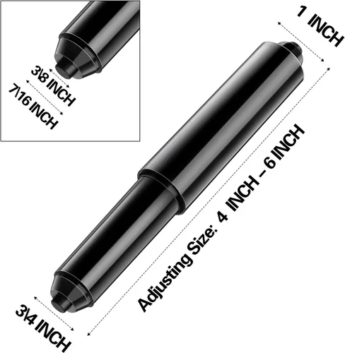 Miniatura 2 de Shappy 2 piezas de soporte universal de papel higiénico de repuesto con resorte de plástico retráctil de repuesto para papel higiénico, soporte