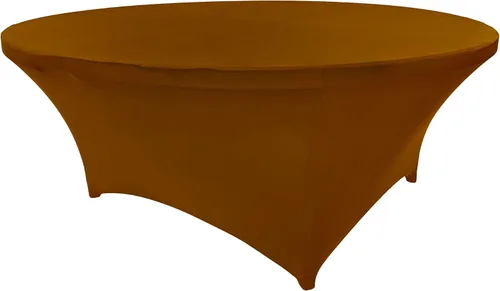 Miniatura 109 de Mantel de cóctel de elastano redondo de 24 pulgadas x 30 pulgadas de alto, color negro