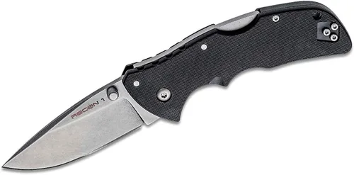 Miniatura 6 de Cold Steel Recon 1 Series Cuchillo plegable táctico con bloqueo Tri-Ad y clip de bolsillo, Mini Recon 1 cuchillo plegable de punta de lanza