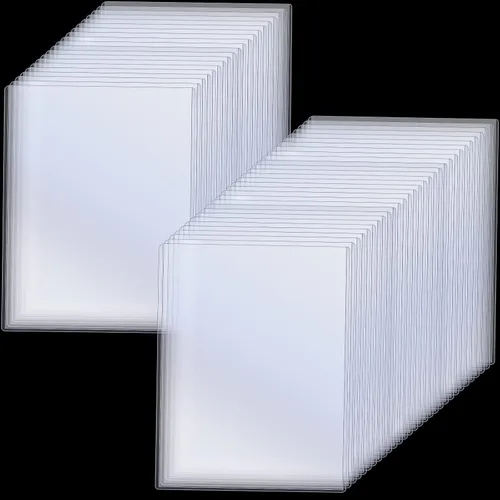 Miniatura 11 de Teling 10 piezas de protectores rígidos transparentes de 8 1/2" x 11" de plástico para papel, protectores de página de plástico transparente, funda