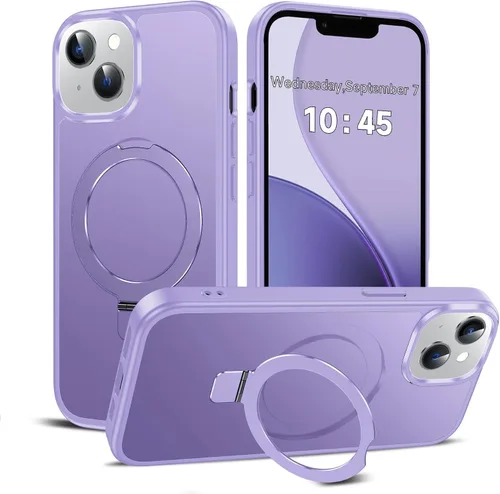 Miniatura 65 de LeYi para iPhone-13 Funda/iPhone-14 Fundas: con soporte para MagSafe i Phone 13Funda con anillo magnético iPhone14 iPhone13 Cubierta Funda para Negro