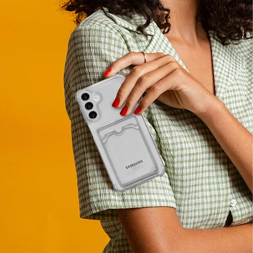 Miniatura 36 de Tuokiou Funda para Samsung Galaxy A14 5G, Fundas Protectoras Transparentes con Ranura para Tarjetas, Funda Cartera de TPU Suave Ajustada Resistente