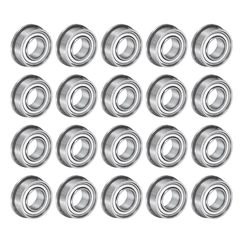 Miniatura 6 de uxcell Rodamiento de bolas con brida FR156ZZ, 20 rodamientos de brida ABEC1 de doble blindaje de acero cromado de 3/16" x 5/16" x 1/8