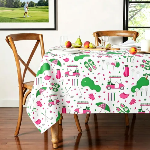 Miniatura 10 de Mantel de primavera y verano, mantel ovalado oblongo, de tela impermeable, diseño floral de pájaro verde, 54 x 72 pulgadas, para cocina, comedor