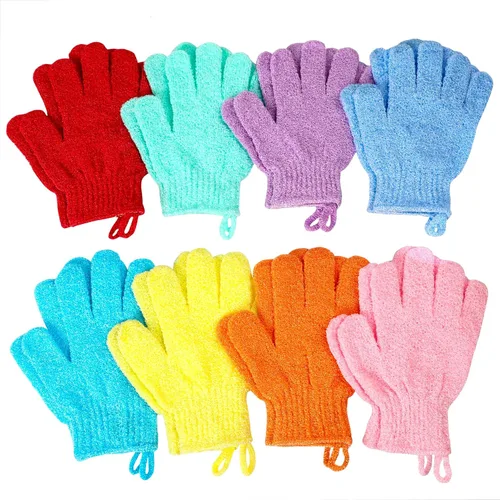 Miniatura 7 de 16 guantes de ducha exfoliantes, guantes de baño exfoliantes de doble cara, limpieza profunda, piel muerta para spa, masaje, belleza, ducha
