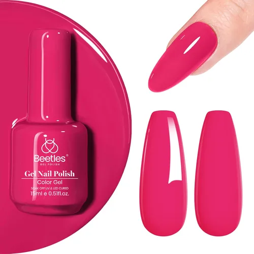 Miniatura 129 de Beetles - Esmalte de uñas de gel verde luminoso que brilla en la oscuridad, esmalte de uñas de gel que se absorbe con lámpara LED UV, arte de uñas