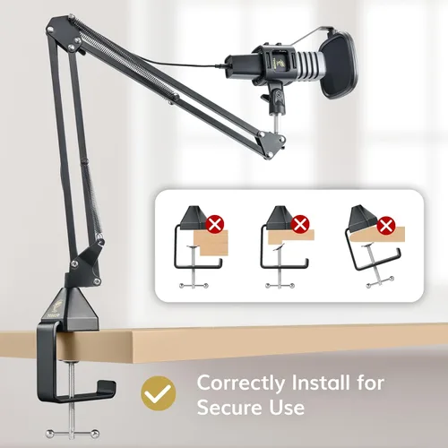 Miniatura 6 de TONOR TC30+ - Kit de micrófono USB, grabación de podcasts para PC, condensador cardioide, juego de micrófono para computadora, juegos, transmisión